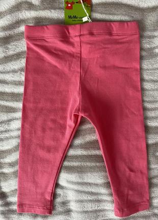 Нові рожеві дитячі легінси, лосини, штани на літо для дівчинки.3 фото
