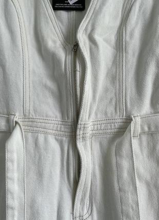 Комбинезон джинсовий білий, белый ромпер джинс9 фото