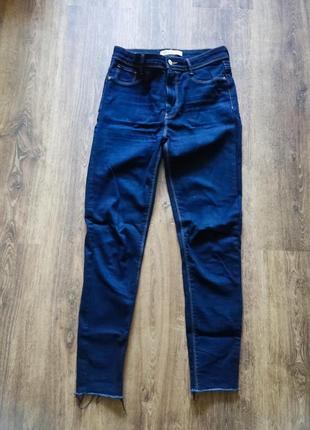 Джинси zara р 26-27 висока посадка тонкий джинс денім