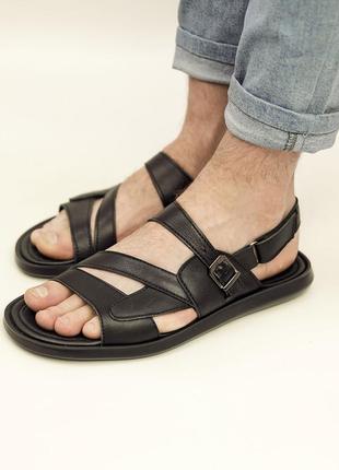 Мужские сандали кожаные черные летний(сандалии из натуральной кожи) - мужская обувь на лето 20224 фото