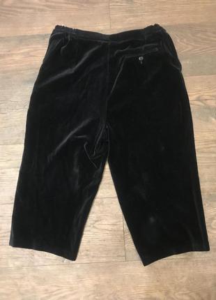 Чорні оксамитові штани капрі кюлоти італія оригінал2 фото