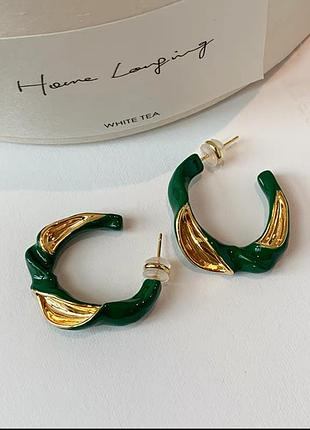 Серьги в стиле bottega veneta 5