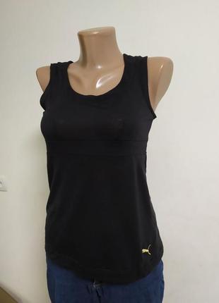Черная спортивная майка puma xs s хлопок