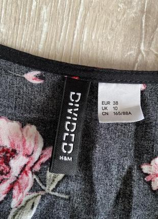 Блузка, блуза  цветочный принт, блуза у квіти divided от h&m, m5 фото