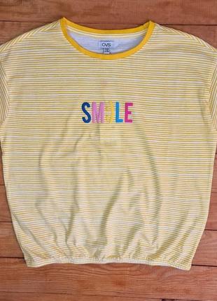 Футболка для девочки, рост 152, цвет желтый