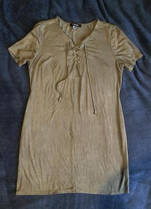 Сукня із штучної замші1 фото