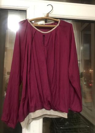 Приголомшлива малинова нарядна блузка promod оригінал