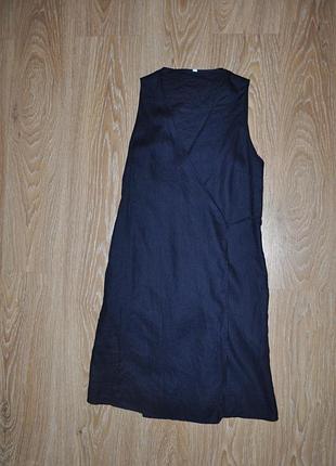 Льняное платье на запах mango