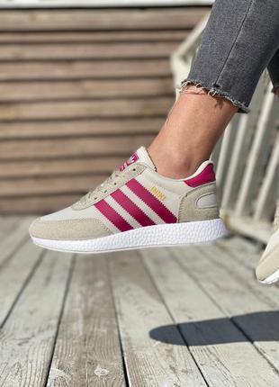 Жіночі кросівки adidas iniki grey red2 фото