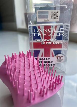 Щітка для масажу голови tangle teezer the scalp exfoliator and massager pretty pink2 фото