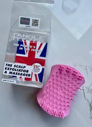 Щітка для масажу голови tangle teezer the scalp exfoliator and massager pretty pink3 фото