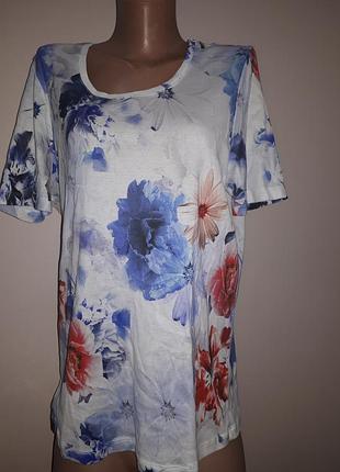 Большой размер 20 англ 3d принт цветы коттон новая efixelle футболка