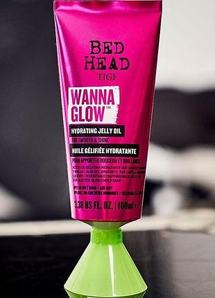 Гель для зволоження та блиску волосся tigi bed head wanna glow hydrating jelly oil