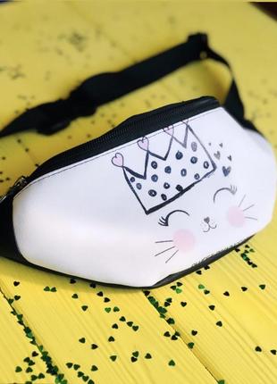 Сумка на пояс, бананка, барыжка , барсетка котик