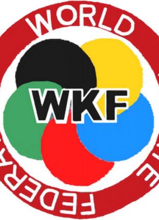 Перчатки для карате з ліцензією wkf червоні smai sm p1016 фото