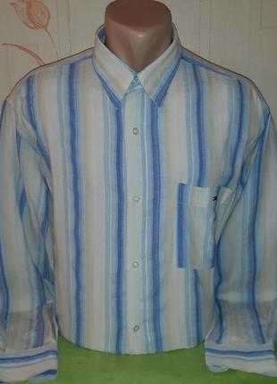 Винтажная рубашка в полоску tommy hilfiger, 💯 оригинал, молниеносная отправка ⚡🚀