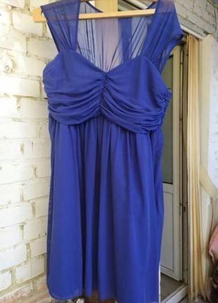 Платье синее новое большой размер нарядное вечернее
