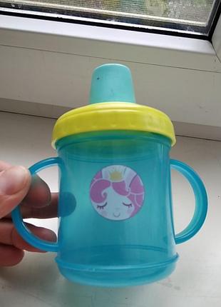 Поїльник непроливайка з ручками єдиноріг