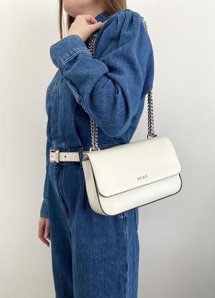 Dkny sina shoulder bag with flap жіноча брендова шкіряна сумочка кросбоді crossbody шкіра сумка дкну подарунок дівчині дружині