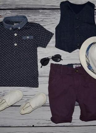 12 - 18 месяцев 86 см next некст фирменная тенниска футболка поло стильному мальчику