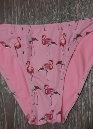 Красивые  купальные плавки трусики фламинго р.48 завязки по бокам  мадрид