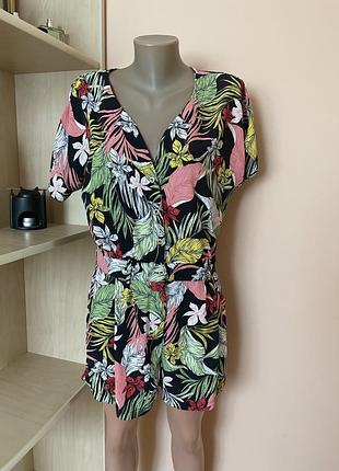 Літній ромпер в квітковий принт