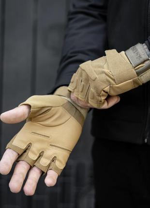 Тактичні рукавиці безпалі без накладки4 фото