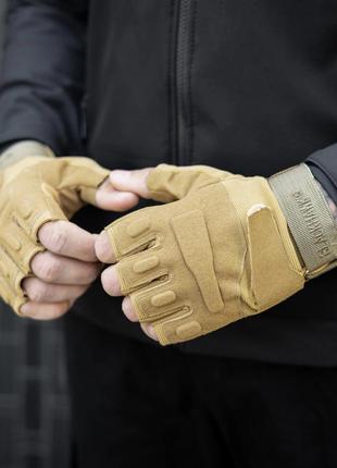 Тактичні рукавиці безпалі без накладки2 фото