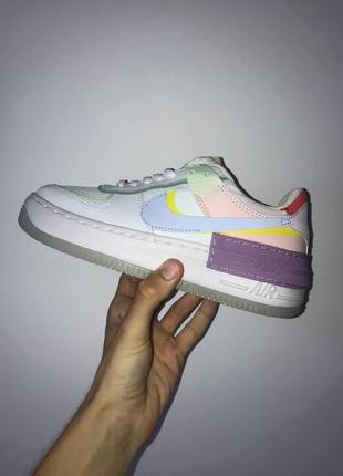 Nike air force shadow multicolor жіночі трендові яскраві кросівки найк форс кольорові весна літо осінь женские разноцветные кроссовки скидка знижка