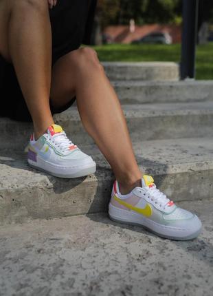 Nike air force shadow multicolor жіночі трендові яскраві кросівки найк форс кольорові весна літо осінь жіночі різнокольорові кросівки знижка знижка