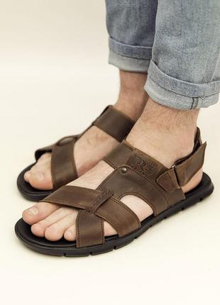 Мужские сандали кожаные черные,коричневые летние (сандалии из натуральной кожи черного/коричневого цвета) - мужская обувь на лето 20223 фото