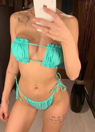 Купальник жатка / трендовый купальник / женский купальник / купальник женский