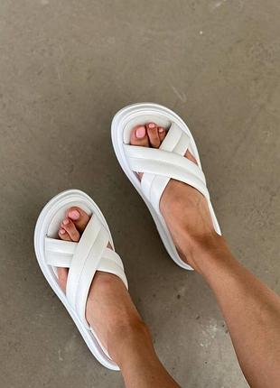 Шкіряні шльопанці ❣️ з меморі устілкою шльопки шльопанці капці шкіряні босоніжки босоніжки меморі