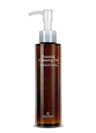 Гидрофильное масло с подсолнечником, оливой и шиповником the skin house essential cleansing oil3 фото