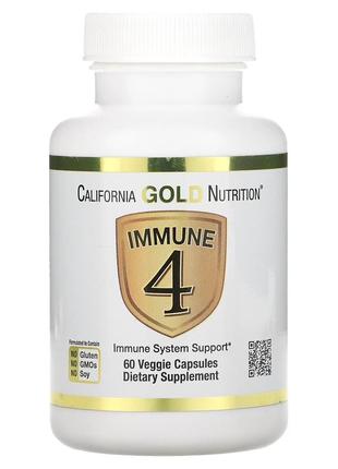 Сша. средство для укрепления иммунитета, 60 капсул. immune 4. california gold nutrition1 фото