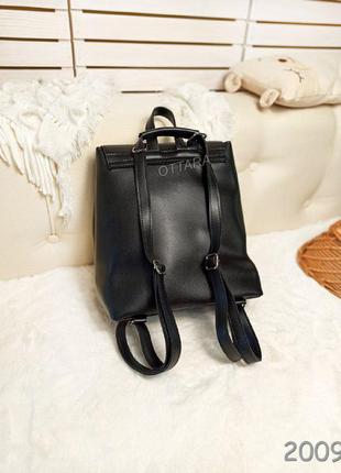 Чорний жіночий рюкзак, сумка, жіночий великий рюкзак чорний5 фото