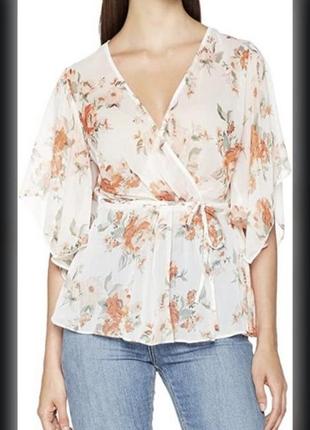 Ніжна квіткова легка блуза3 фото