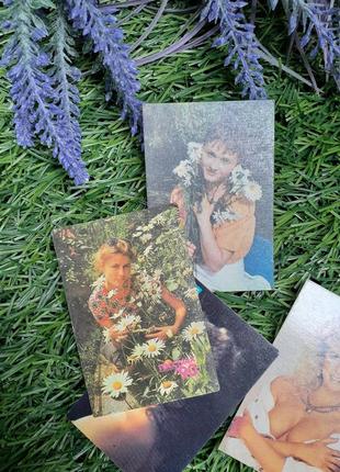 1990-1991 год! календарики карманные  календари лот советские госстрах страхование жизни к бракосочетанию девушки винтаж набор4 фото