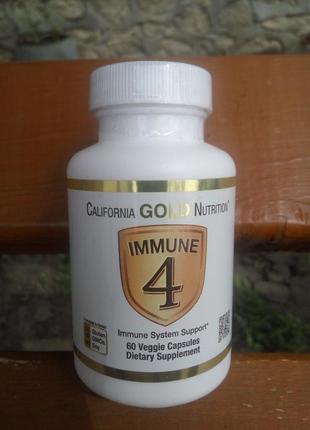 California gold nutrition immune4, засіб для зміцнення імунітету 60 капсул1 фото