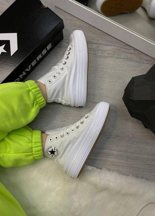 Кеді converse chuck taylor move high white