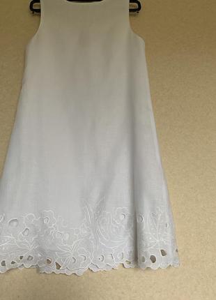 Лляну білосніжне платтячко maddison 36p.2 фото