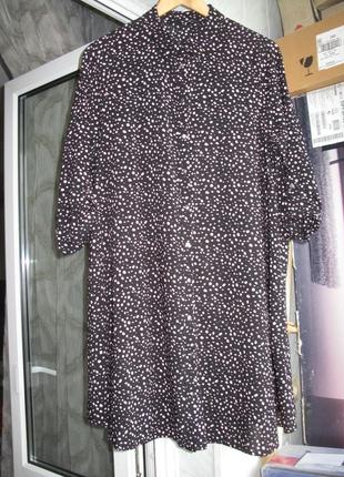 Комфортное платье-рубашка а-силуэта1 фото