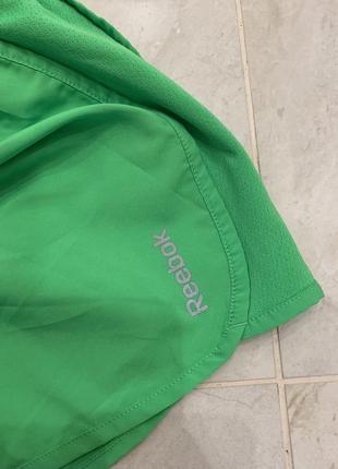 Спортивні шорти reebok для бігу бігові зелені жіночі3 фото