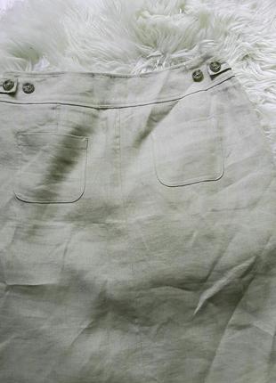 💙🌺💛 стильная льняная  юбка на подкладке2 фото