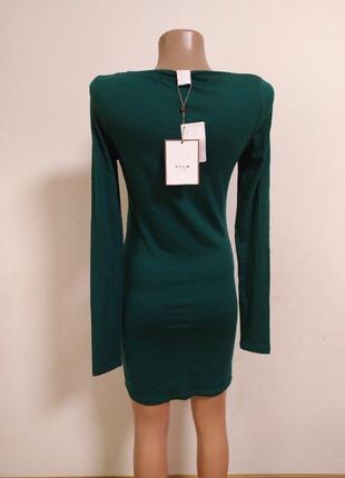 Приталене плаття по фігурі смарагдового кольору vila clothes s m2 фото