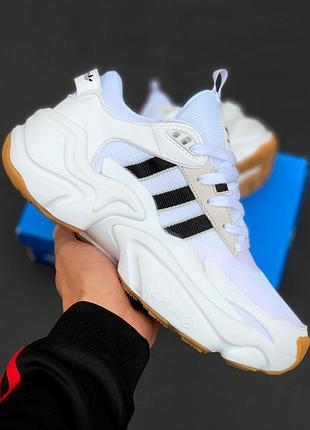 Adidas magmur runner white,❤️36рр-45рр❤️кроссовки адидас белые, кроссовки белые адидас