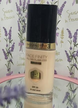 Тональна основа max factor facefinity all day flawless 3 в 1 №32 light beige 30 мл