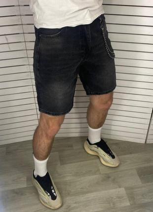Джинсовые шорты мужские серые турция / джинсові шорти чоловічі сірі турречина2 фото
