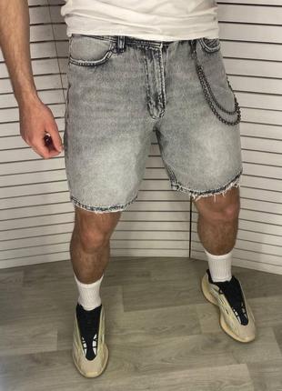Джинсовые шорты мужские серые турция / джинсові шорти чоловічі сірі турречина