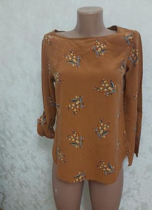 Ніжна шовкова блуза шовк massimo dutti